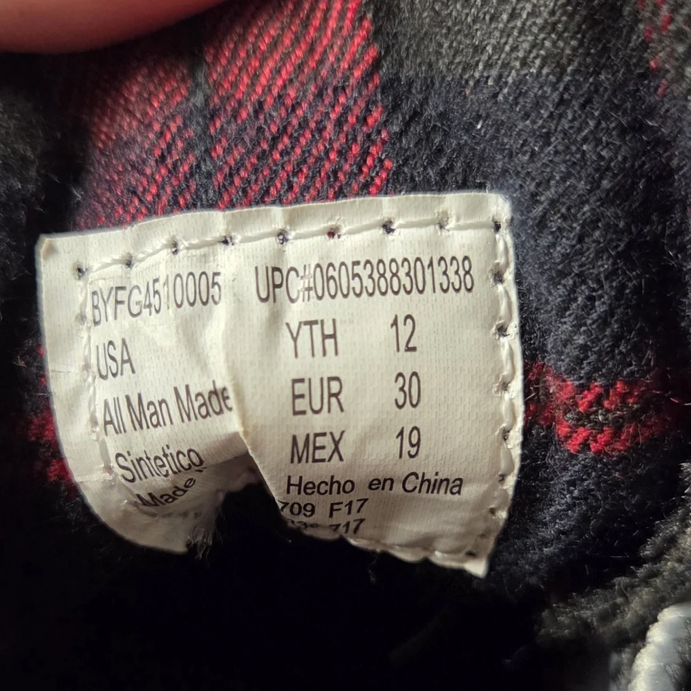 Kids Black Lace Up Boots - Picture 4 of 4